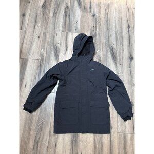 Lands End Kids Waterproof Insulated Parka Coat With Fleece Lining M 10-12 Black